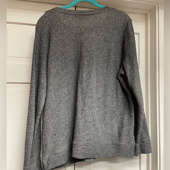 EUC LOFT gray sweater with embellished front. 100 percent cotton. - Picture 6 of 7